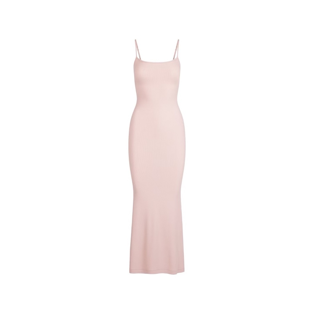 NWT SKIMS XS Petite Soft Lounge Long Slip Dress Morganite